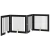 Kutyakerítés állványokkal 4 pcs Fekete Tölgy 100 x 100 cm