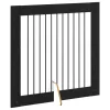  Kutyakerítés állványokkal 4 pcs Fekete Tölgy 100 x 100 cm