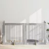  Kutyakerítés állványokkal 4 pcs Szürke Sonoma 100 x 100 cm