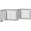  Kutyakerítés állványokkal 4 pcs Szürke Sonoma 100 x 100 cm