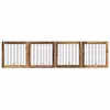  Kutyakerítés állványokkal 4 pcs Antik Fa 100 x 100 cm