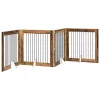  Kutyakerítés állványokkal 4 pcs Antik Fa 100 x 100 cm