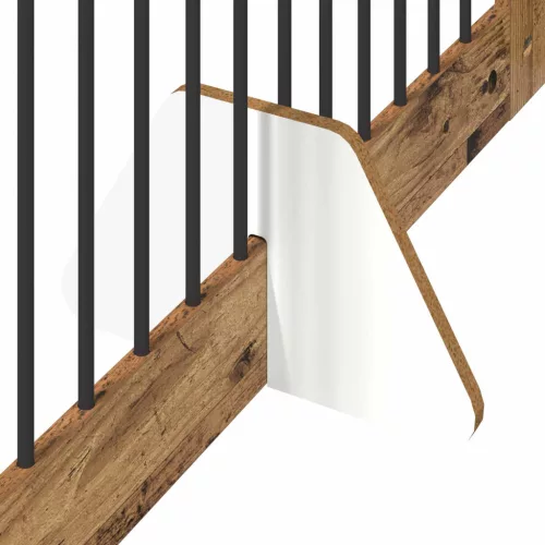  Kutyakerítés állványokkal 4 pcs Antik Fa 100 x 100 cm