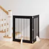  Kutyakerítés állványokkal 2 pcs Fekete Tölgy 80 x 100 cm