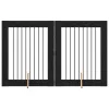  Kutyakerítés állványokkal 2 pcs Fekete Tölgy 80 x 100 cm