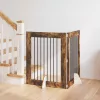  Kutyakerítés állványokkal 2 pcs Füstös Tölgy 80 x 100 cm