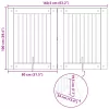  Kutyakerítés állványokkal 2 pcs Füstös Tölgy 80 x 100 cm