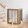  Kutyakerítés állványokkal 2 pcs Antik Fa 80 x 100 cm Szerelt Fa