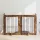  Kutyakerítés állványokkal 4 pcs Füstös Tölgy 80 x 100 cm