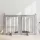  Kutyakerítés állványokkal 4 pcs Szürke Sonoma 80 x 100 cm