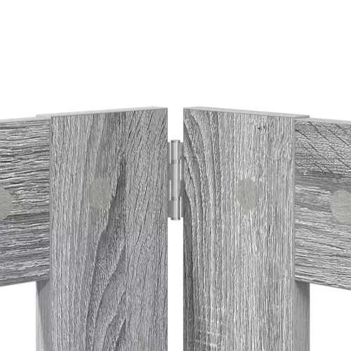  Kutyakerítés állványokkal 4 pcs Szürke Sonoma 80 x 100 cm