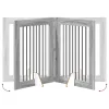  Kutyakerítés állványokkal 4 pcs Szürke Sonoma 80 x 100 cm