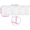  Kutyakerítés állványokkal 4 pcs Antik Fa 80 x 100 cm Szerelt Fa