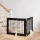  Kutyakerítés állványokkal 2 pcs Fekete Tölgy 100 x 80 cm