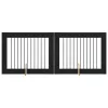  Kutyakerítés állványokkal 2 pcs Fekete Tölgy 100 x 80 cm