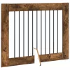  Kutyakerítés állványokkal 2 pcs Füstös Tölgy 100 x 80 cm
