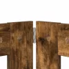  Kutyakerítés állványokkal 2 pcs Füstös Tölgy 100 x 80 cm