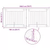  Kutyakerítés állványokkal 2 pcs Füstös Tölgy 100 x 80 cm