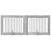  Kutyakerítés állványokkal 2 pcs Szürke Sonoma 100 x 80 cm