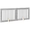  Kutyakerítés állványokkal 2 pcs Szürke Sonoma 100 x 80 cm