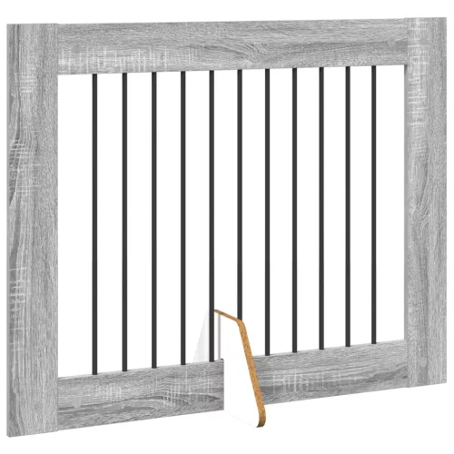  Kutyakerítés állványokkal 2 pcs Szürke Sonoma 100 x 80 cm