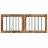  Kutyakerítés állványokkal 2 pcs Antik Fa 100 x 80 cm Szerelt Fa