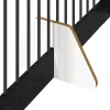  Kutyakerítés állványokkal 4 pcs Fekete Tölgy 100 x 80 cm