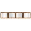  Kutyakerítés állványokkal 4 pcs Füstös Tölgy 100 x 80 cm