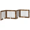  Kutyakerítés állványokkal 4 pcs Füstös Tölgy 100 x 80 cm