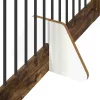  Kutyakerítés állványokkal 4 pcs Füstös Tölgy 100 x 80 cm