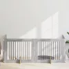  Kutyakerítés állványokkal 4 pcs Szürke Sonoma 100 x 80 cm
