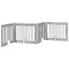  Kutyakerítés állványokkal 4 pcs Szürke Sonoma 100 x 80 cm