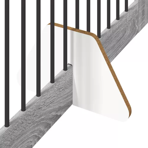  Kutyakerítés állványokkal 4 pcs Szürke Sonoma 100 x 80 cm