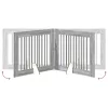  Kutyakerítés állványokkal 4 pcs Szürke Sonoma 100 x 80 cm