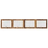  Kutyakerítés állványokkal 4 pcs Antik Fa 100 x 80 cm Szerelt Fa