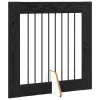  Kutyakerítés állványokkal 2 pcs Fekete Tölgy 80 x 80 cm