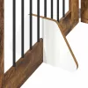  Kutyakerítés állványokkal 2 pcs Füstös Tölgy 80 x 80 cm