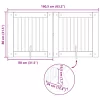  Kutyakerítés állványokkal 2 pcs Füstös Tölgy 80 x 80 cm