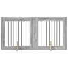  Kutyakerítés állványokkal 2 pcs Szürke Sonoma 80 x 80 cm