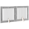  Kutyakerítés állványokkal 2 pcs Szürke Sonoma 80 x 80 cm
