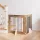  Kutyakerítés állványokkal 2 pcs Antik Fa 80 x 80 cm Szerelt Fa