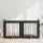  Kutyakerítés állványokkal 4 pcs Fekete Tölgy 80 x 80 cm