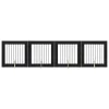  Kutyakerítés állványokkal 4 pcs Fekete Tölgy 80 x 80 cm