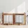  Kutyakerítés állványokkal 4 pcs Antik Fa 80 x 80 cm Szerelt Fa