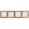  Kutyakerítés állványokkal 4 pcs Antik Fa 80 x 80 cm Szerelt Fa