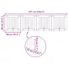  Kutyakerítés állványokkal 4 pcs Antik Fa 80 x 80 cm Szerelt Fa
