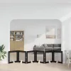  Kutyakerítés állványokkal 6 pcs Fekete Tölgy 80 x 80 cm