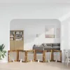  Kutyakerítés állványokkal 6 pcs Füstös Tölgy 80 x 80 cm
