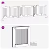  Kutyakerítés állványokkal 6 pcs Füstös Tölgy 80 x 80 cm
