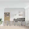  Kutyakerítés állványokkal 6 pcs Szürke Sonoma 80 x 80 cm